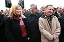 Renata Brunskole, županja občine Metlika, Tone Smolnikar, župan Kamnika in Jernej Lampret, župan Občine Ivančna Gorica