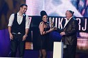 Ivan Šarić, Martina Vrbos, voditelja MTV Adria in Tulio Furlanič, pevec