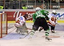 Robert Tristan, vratar Acroni Jesenic, Egon Murič, HDD ZM Olimpija in Jaroslav Nedved, Acroni Jesenice