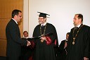 Dr. Aleš Kobal, prof. dr. Ivan Rozman, rektor Univerze v Mariboru in prof. dr. Rajko Knez, dekan Pravne fakultete UM