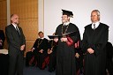 Dr. Borut Macuh, prof. dr. Ivan Rozman, rektor Univerze v Mariboru in prof. dr. Miroslav Premrov, Fakulteta za gradbeništvo UM