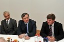 Franc Hočevar, dr. Danilo Türk, predsednik Republike Slovenije in Franci Bogovič, župan Krškega