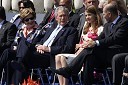 George W. Bush, predsednik ZDA ter njegova soproga Laura Bush in Janez Janša, predsednik Vlade RS in predsednik Evropskega sveta ter njegova zaročenka Urška Bačovnik