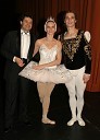 Dirigent Aleksej Baklan, primabalerina Alenka Ribič Laufer in baletnik Anton Bogov