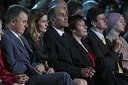 Anton Guzej, generalni direktor RTV Slovenija, Janez Janša, predsednik Vlade RS in njegova zaročenka Urška Bačovnik  	