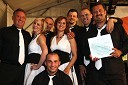 Skupina Dupljak, dobitniki nagrade za najboljšo pesem po izboru obiskovalcev in za najboljšo pesem festivala
