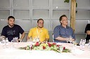 Marko Mihelinec, Kristijan Paal, ekipa Grossmannovega festivala in Brian Yuzna, ameriški režiser in producent