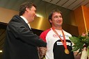 dr. Milan Zver, minister za šolstvo in šport in  Primož Kozmus, olimpijski prvak v metu kladiva