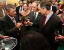 Peter Vrisk, predsednik upravnega odbora Zadružne zveze Slovenije z.o.o., Svetlana Širec, Vinska kraljica Slovenije 2008, Janez Erjavec, direktor Pomurskega sejma in dr. Danilo Türk, predsednik Republike Slovenije