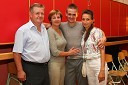 Matej Krajcer, plesalec,  s staršema in dekletom Ireno