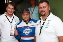 Primož Kozmus, olimpijski prvak v metu kladiva, ... in Vladimir Kevo, njegov trener