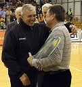 Iztok Rems, slovenski košarkaški sodnik in Zoran Jankovič, župan Ljubljane