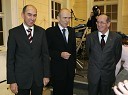 Janez Janša, predsednik Vlade Republike Slovenije, Janez Drnovšek, predsednik republike Slovenije in France Cukjati, predsednik Državnega zbora RS