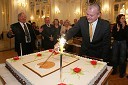 Franc Kangler, župan Maribora ob rezanju torte