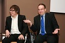 Matija Stepišnik, novinar časnika Večer in Leo Oblak, predsednik uprave Infonet media